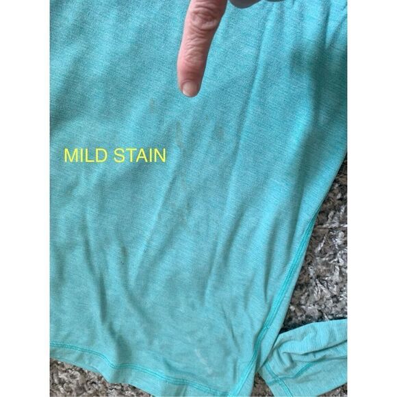 Lululemon Metal Vent Tech blue SEAMLESS LONG SLEEVE SHIRT sz L STAINS - Picture 5 of 6